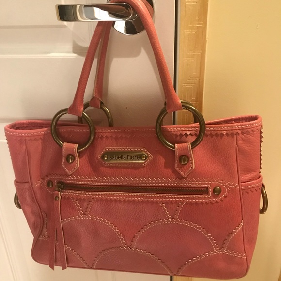 Isabella Fiore Pink Leather Tote - Picture 3 of 6